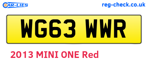 WG63WWR are the vehicle registration plates.