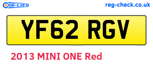 YF62RGV are the vehicle registration plates.