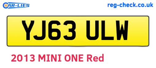 YJ63ULW are the vehicle registration plates.