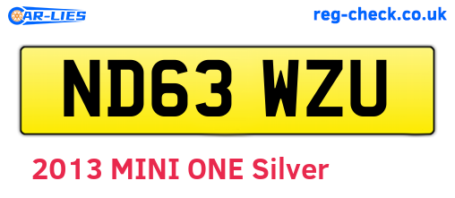 ND63WZU are the vehicle registration plates.
