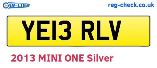 YE13RLV are the vehicle registration plates.