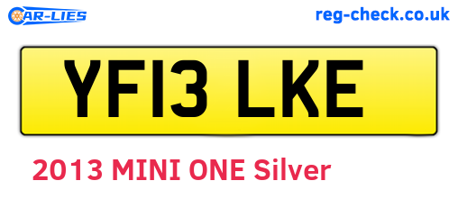 YF13LKE are the vehicle registration plates.