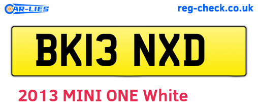BK13NXD are the vehicle registration plates.