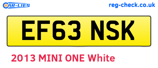 EF63NSK are the vehicle registration plates.