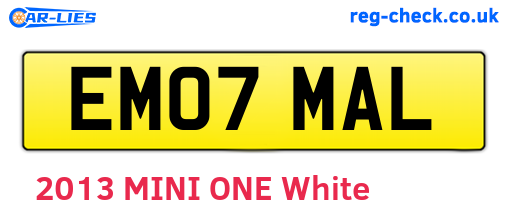 EM07MAL are the vehicle registration plates.