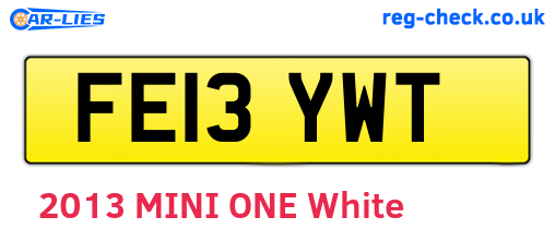 FE13YWT are the vehicle registration plates.