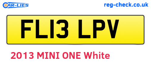 FL13LPV are the vehicle registration plates.