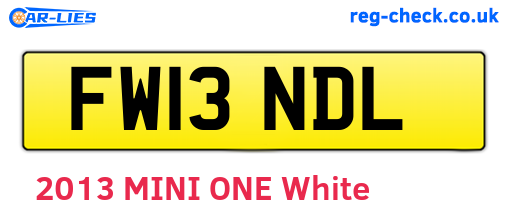 FW13NDL are the vehicle registration plates.
