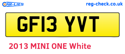 GF13YVT are the vehicle registration plates.