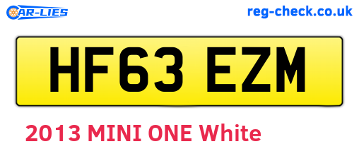 HF63EZM are the vehicle registration plates.
