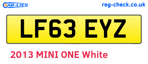 LF63EYZ are the vehicle registration plates.