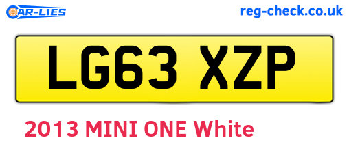 LG63XZP are the vehicle registration plates.