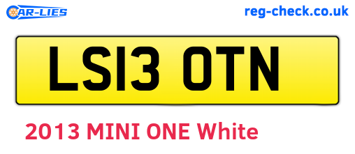 LS13OTN are the vehicle registration plates.