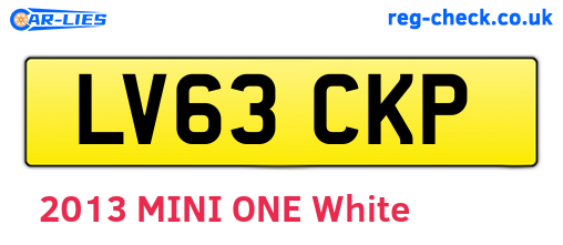LV63CKP are the vehicle registration plates.