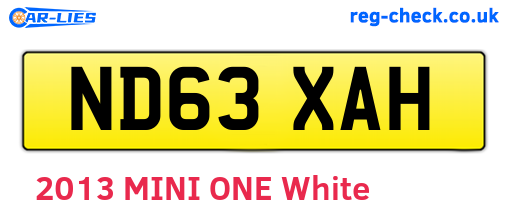 ND63XAH are the vehicle registration plates.