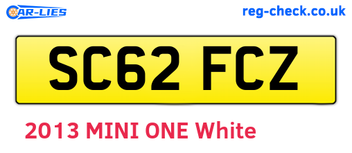 SC62FCZ are the vehicle registration plates.