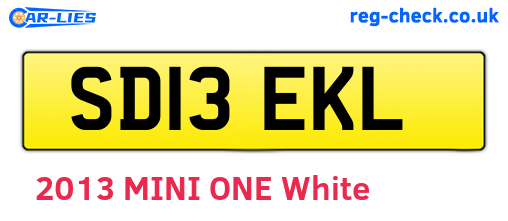SD13EKL are the vehicle registration plates.