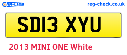 SD13XYU are the vehicle registration plates.