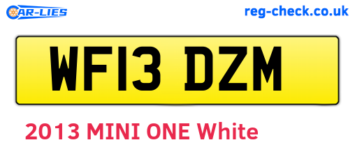 WF13DZM are the vehicle registration plates.