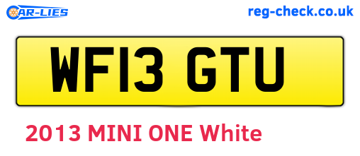 WF13GTU are the vehicle registration plates.