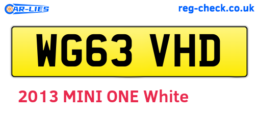 WG63VHD are the vehicle registration plates.