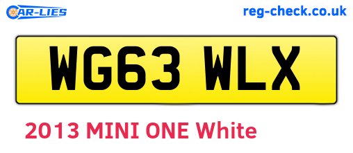 WG63WLX are the vehicle registration plates.