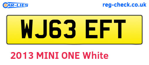WJ63EFT are the vehicle registration plates.