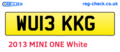 WU13KKG are the vehicle registration plates.