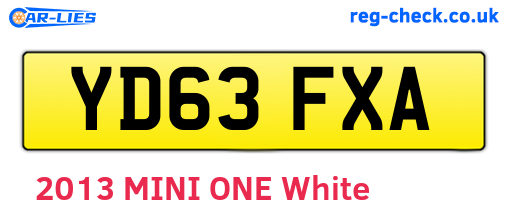 YD63FXA are the vehicle registration plates.