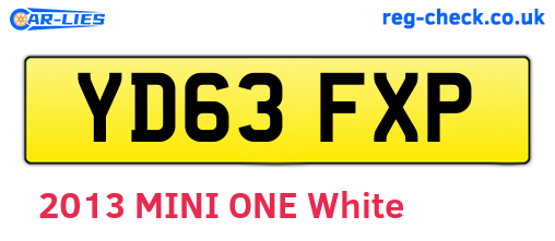 YD63FXP are the vehicle registration plates.