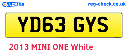 YD63GYS are the vehicle registration plates.