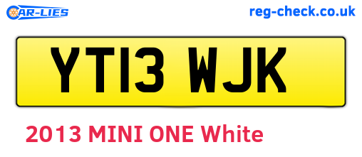 YT13WJK are the vehicle registration plates.