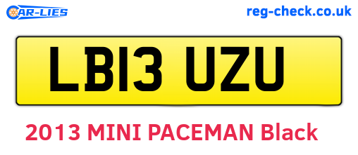 LB13UZU are the vehicle registration plates.