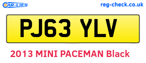 PJ63YLV are the vehicle registration plates.