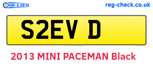 S2EVD are the vehicle registration plates.