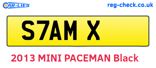 S7AMX are the vehicle registration plates.
