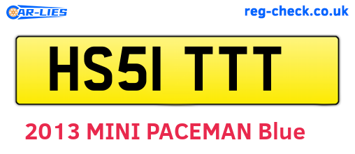 HS51TTT are the vehicle registration plates.