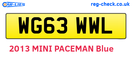 WG63WWL are the vehicle registration plates.