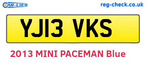 YJ13VKS are the vehicle registration plates.