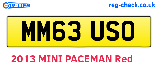 MM63USO are the vehicle registration plates.