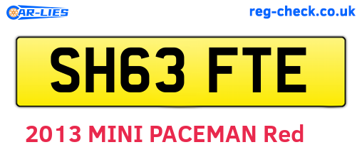 SH63FTE are the vehicle registration plates.