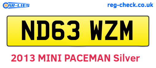 ND63WZM are the vehicle registration plates.