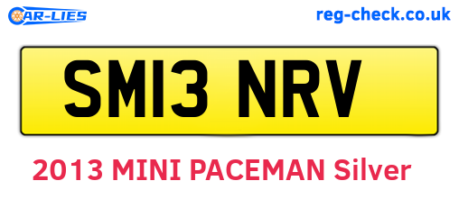 SM13NRV are the vehicle registration plates.