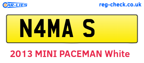 N4MAS are the vehicle registration plates.