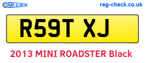 R59TXJ are the vehicle registration plates.