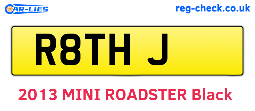 R8THJ are the vehicle registration plates.