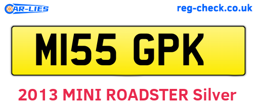 M155GPK are the vehicle registration plates.