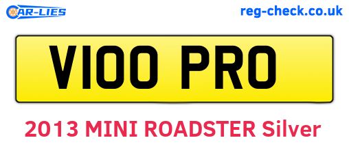 V100PRO are the vehicle registration plates.