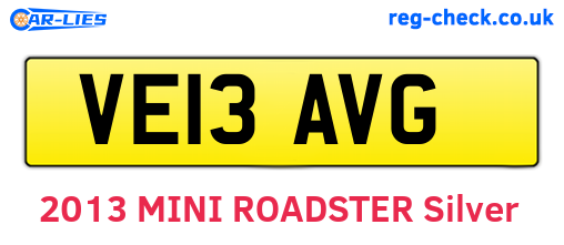VE13AVG are the vehicle registration plates.