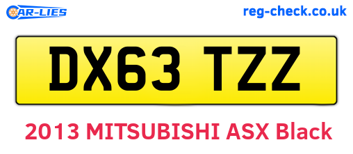DX63TZZ are the vehicle registration plates.